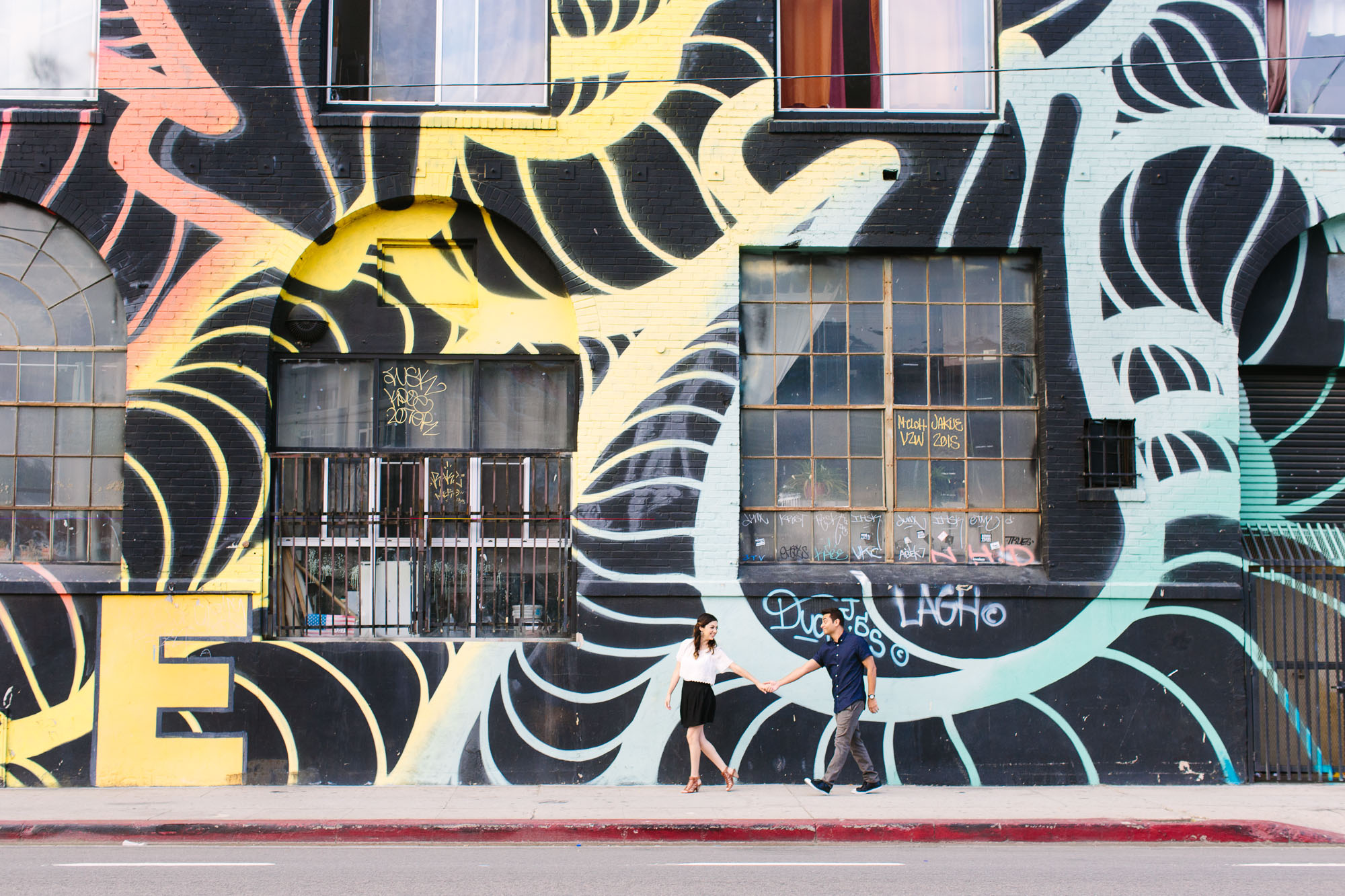 www.marycostaphotography.com | Colorful Mural DTLA Engagement Session | 004