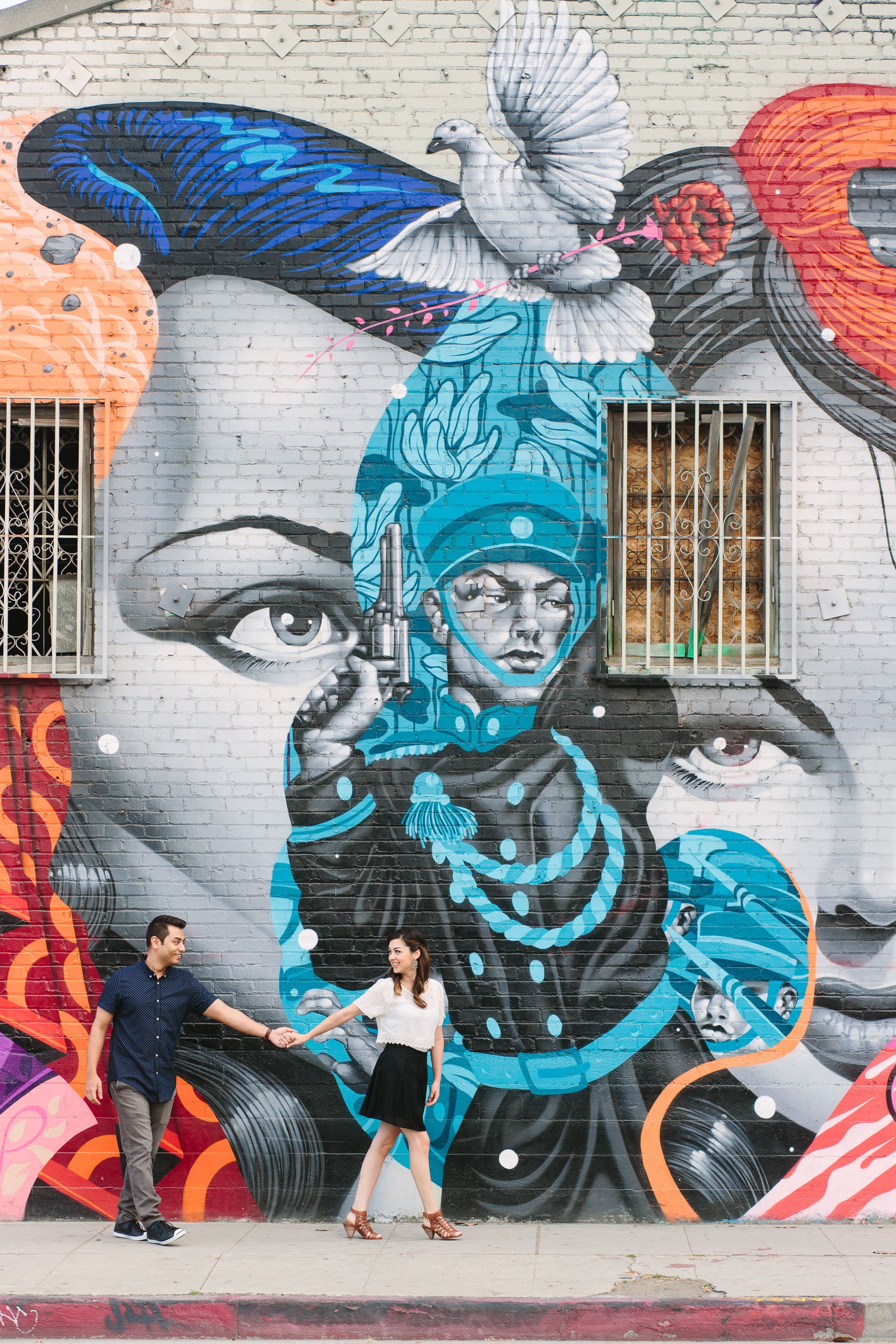 www.marycostaphotography.com | Colorful Mural DTLA Engagement Session | 013